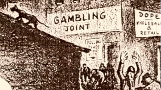 A 1900s era cartoon showing a sign that says 'gambling joint'