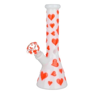 10″ Heart Bong – Glow In the Dark