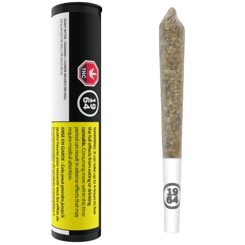 1964 – Heavy Hitter Diamond + Flower Infused Pre-Roll – 0.5G