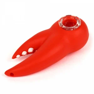 3.75″ Red Lobster Claw Hand Pipe
