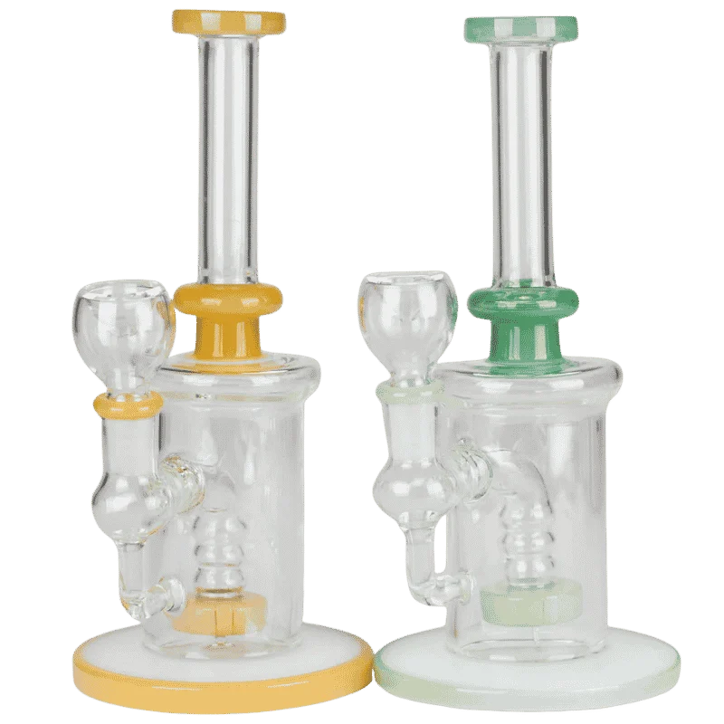 8″ Glass Water Pipe with Showerhead Diffuser