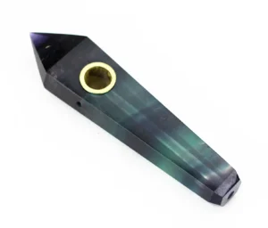 Acid Secs – Rainbow Fluorite Crystal Pipe with Choke