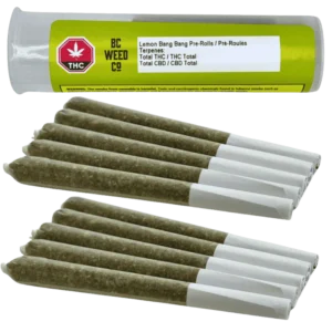 Bc Weed Co. – Lemon Bang Bang Pre-Rolls Lto – 5G