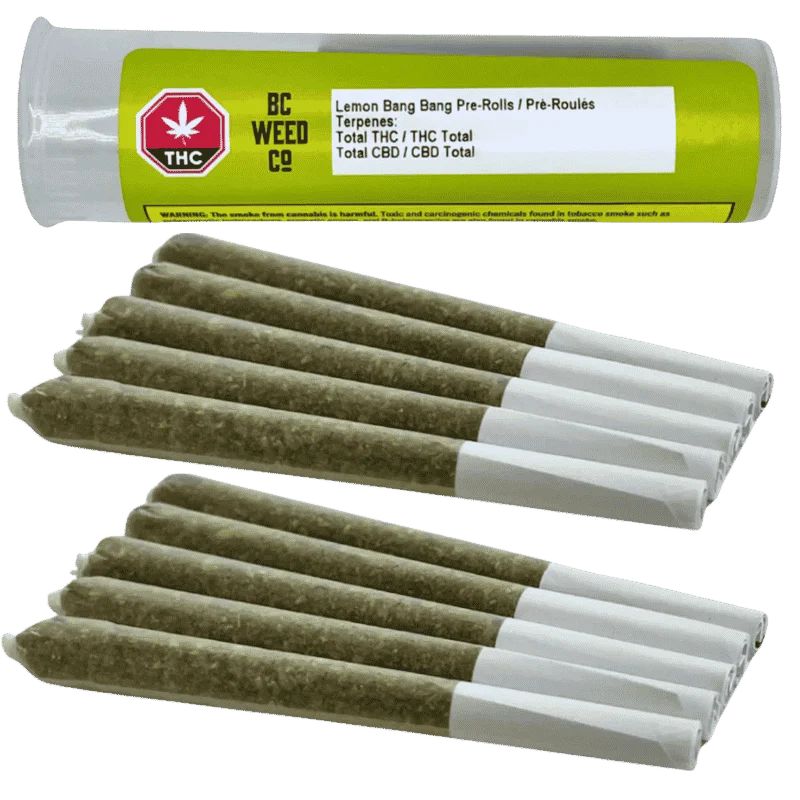 Bc Weed Co. – Lemon Bang Bang Pre-Rolls Lto – 5G
