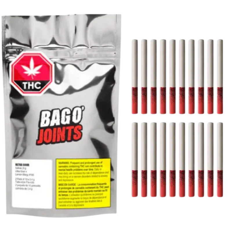 Big Bag O’ Buds – Bag O’ Joints Ultra Sour Sativa Tube Pre-Rolls – 8G