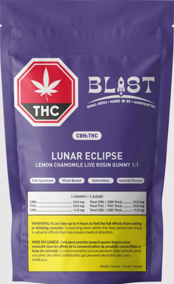 Blast – Lunar Eclipse Live Rosin Cbn 1:1 Chews – 4G