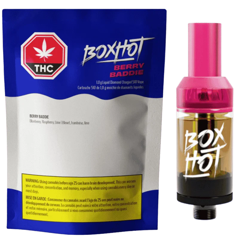 Boxhot – Berry Baddie Liquid Diamond Charged 510 Vape – 1G