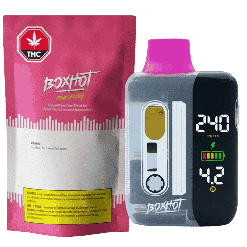 Boxhot – Pink Kush Liquid Diamond Charged Aio Vape – 1G