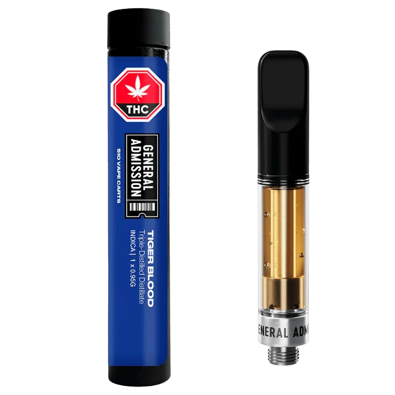 General Admission – Tiger Blood Distillate Vape Cartridge –  Indica 0.95G