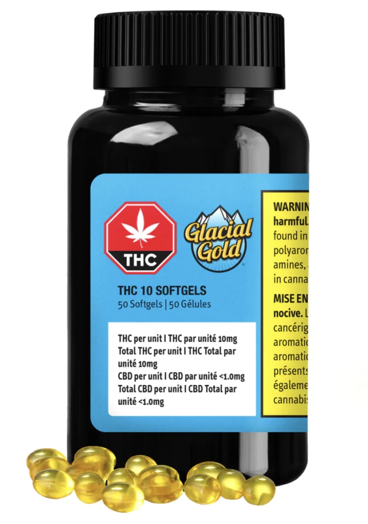 Glacial Gold – THC 10mg – 50pk Caps