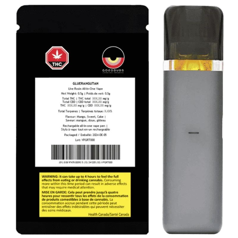 Good Buds – Gluerangutan Live Rosin All-In-One Disposable Pen – 0.5G