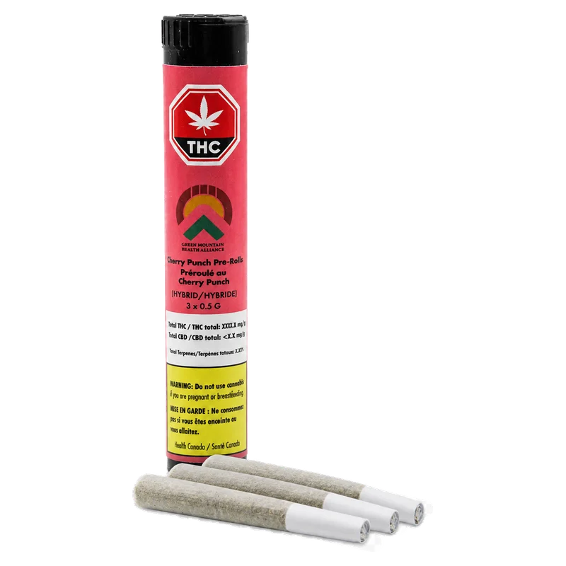 Green Mountain Health Alliance – Cherry Punch Pre-Rolls – 1.5G
