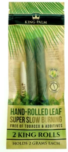 King Palm Hand-Rolled Leaf. 2 pack Slim.
