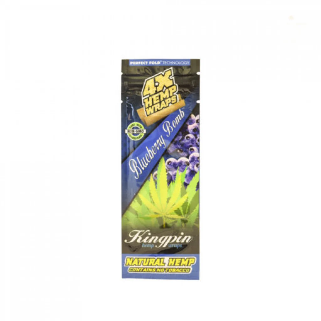 Kingpin Hemp Wraps – 4 Pack (Blueberry)