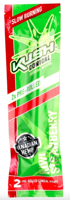 Kush Conical Herbal Wraps 2pk – Kiwi Strawberry