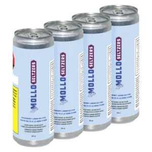 Mollo Lite – Blackberry Lemon Seltzer 4-Pack – 1420Ml