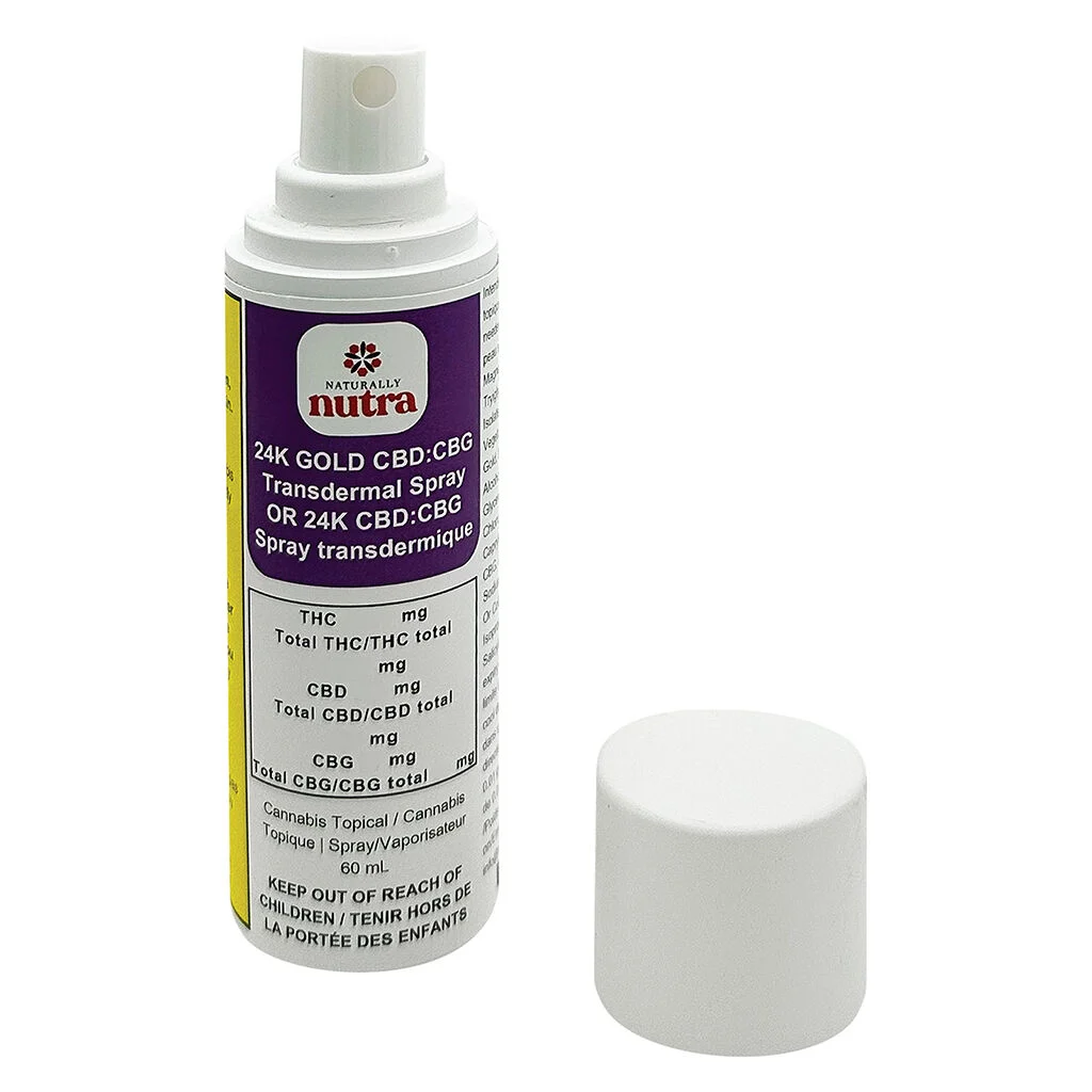 Naturally Nutra – 24K Gold Cbd:Cbg Transdermal Spray – 60G
