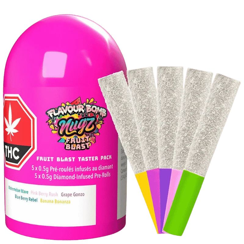 Nugz – Flavour Bomb Fruit Blast Taster Infused Pre-Rolls – 2.5G