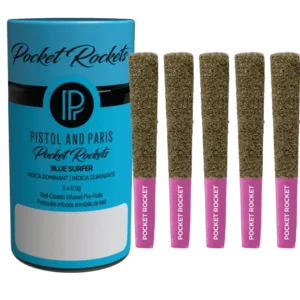 Pistol And Paris – Pocket Rockets Blue Surfer Infused Pre-Rolls – 2.5G