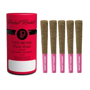 Pistol And Paris – Pocket Rockets Redline Infused Pre-Rolls – 2.5G