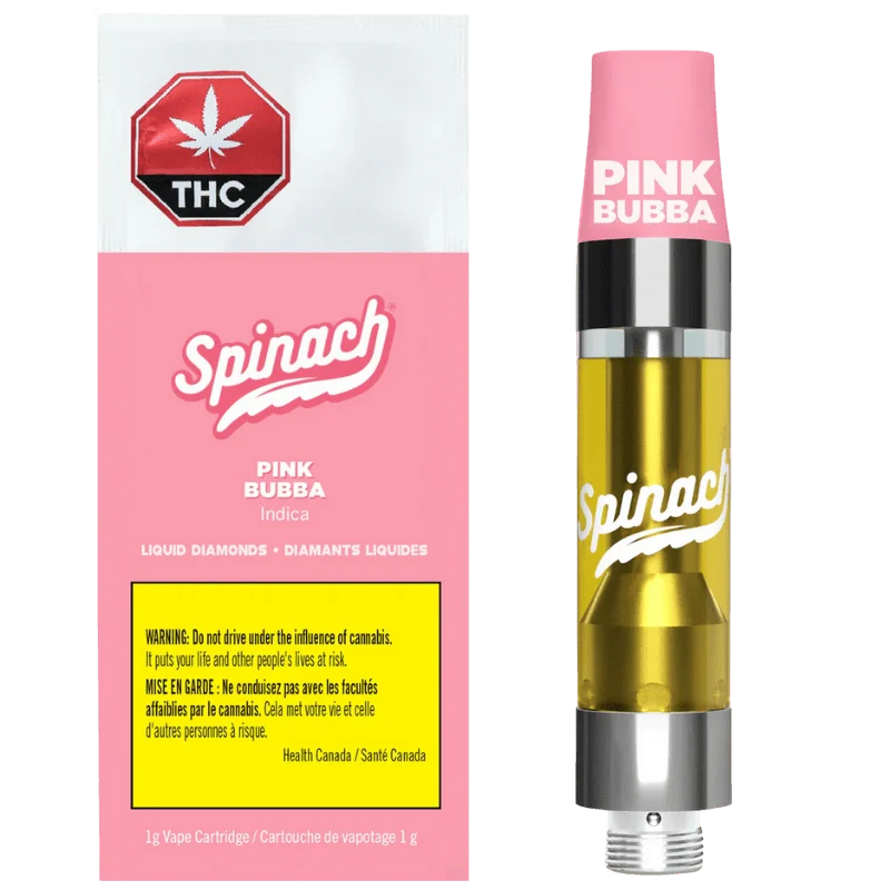 Spinach – Pink Bubba Liquid Diamonds Blend Vape Cartridge – 1G