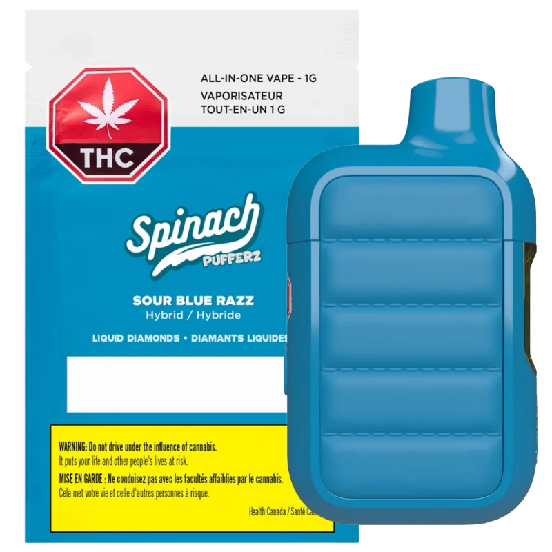 Spinach – Pufferz Sour Blue Razz Disposable Pen – 1G