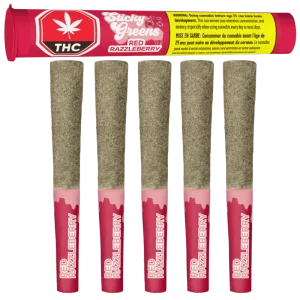 Sticky Greens – Red Razzleberry Diamond Blend Infusd Pre-Rolls Lto – 2.5G
