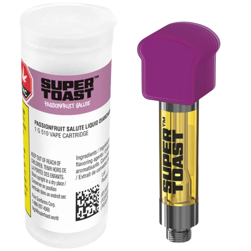 Super Toast – Passionfruit Salute Liquid Diamond Blend Cartridge – 1G