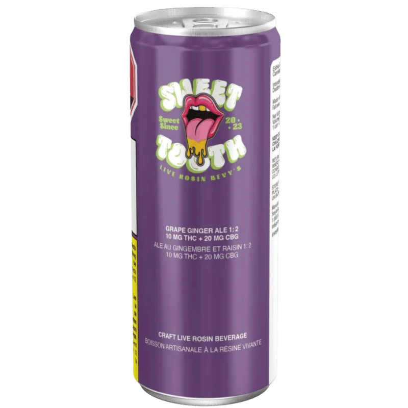 Sweet Tooth – Grape Gingerale Live Rosin 10THC 20CBG – 355Ml