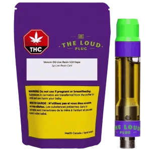 The Loud Plug – Venom Og Live Resin & Cured Resin Blend Cartridge – 1G