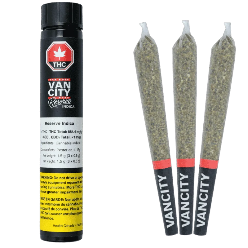Vancity® Cannabis – Reserve Indica Pre-Rolls – 1.5G