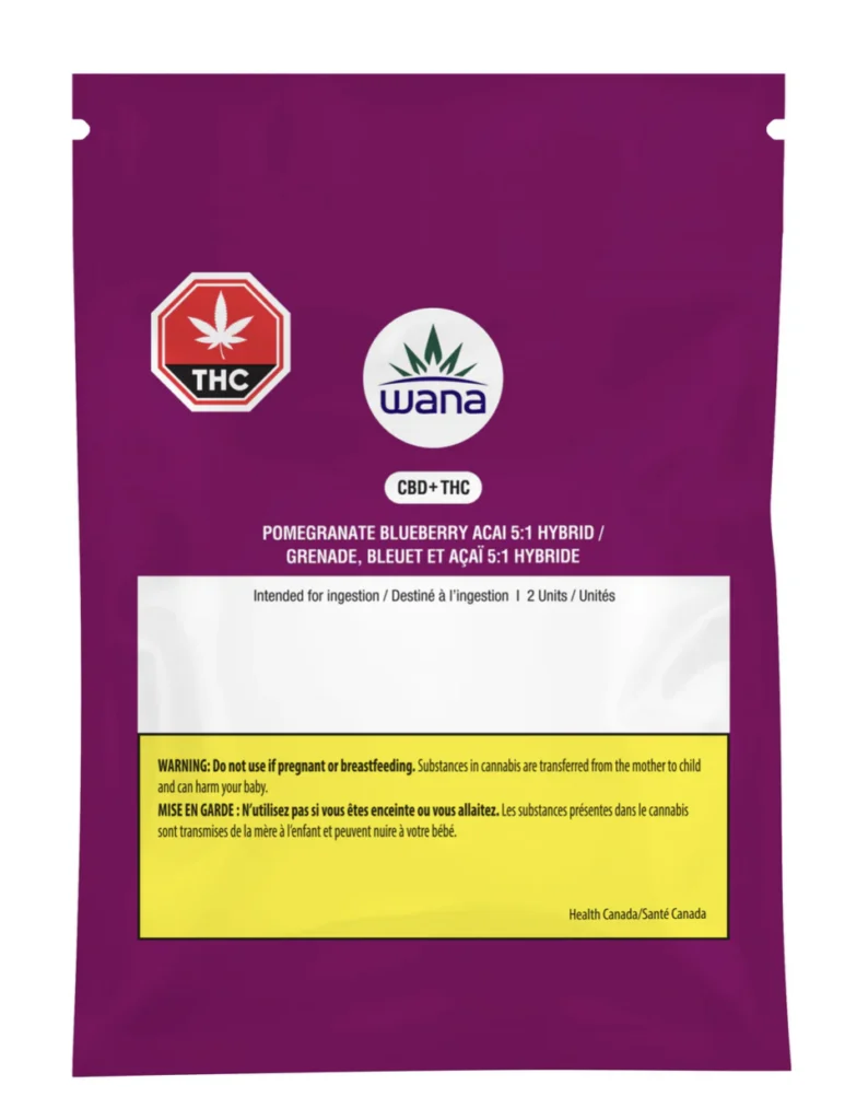 Wana – Pomegranate Blueberry Acai 5:1 Hybrid Gummies – 9G