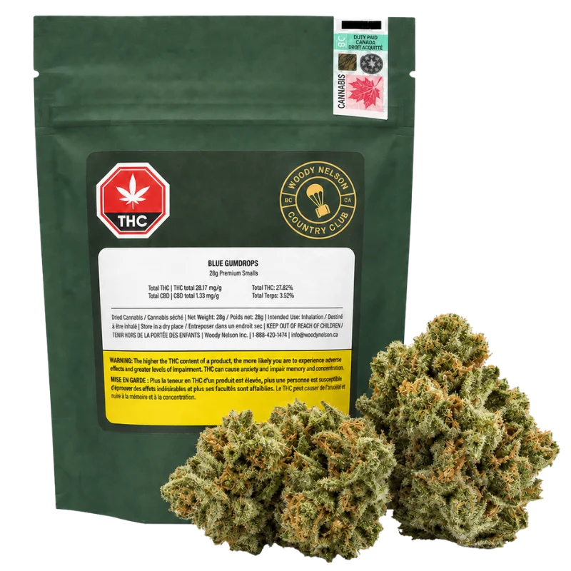 Woody Nelson Country Club – Blue Gumdrops Premium Smalls Otb – 28G