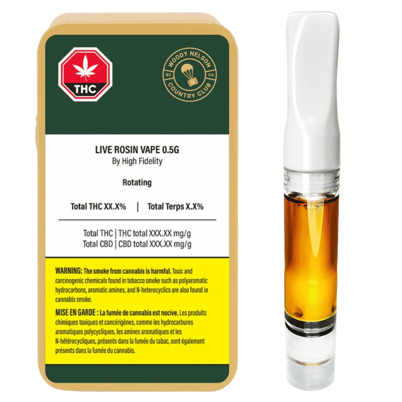 Woody Nelson Country Club – Live Rosin Vape – 0.5G