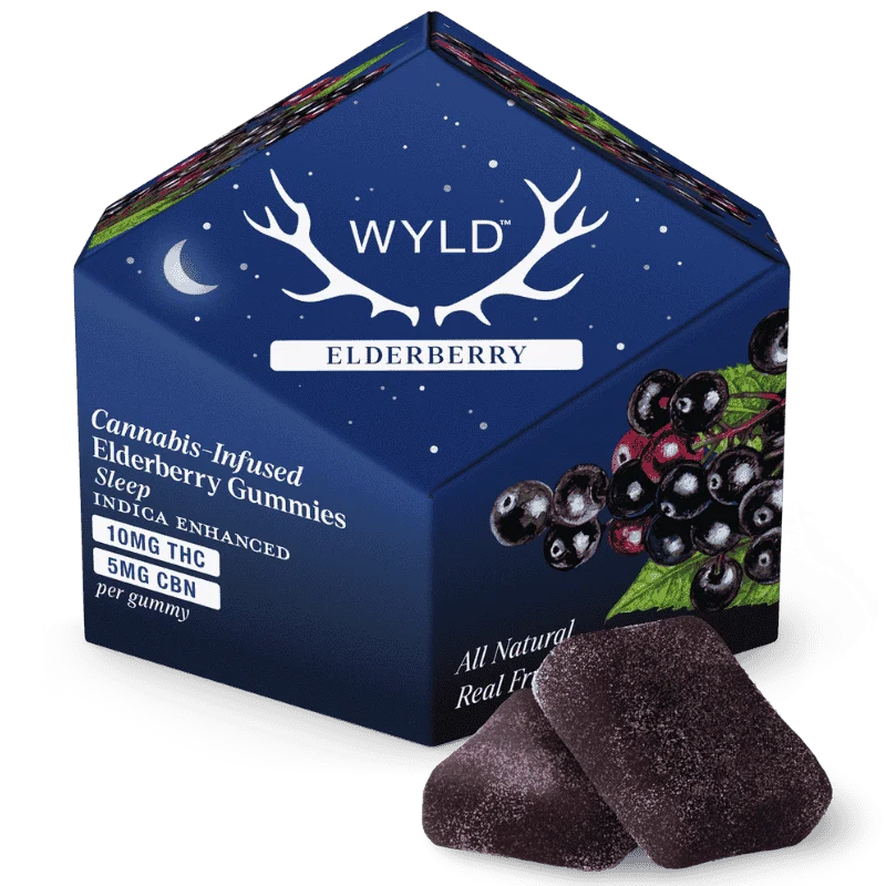 Wyld – Real Fruit Elderberry Thc:Cbn Gummies 10X1Pc – 40G
