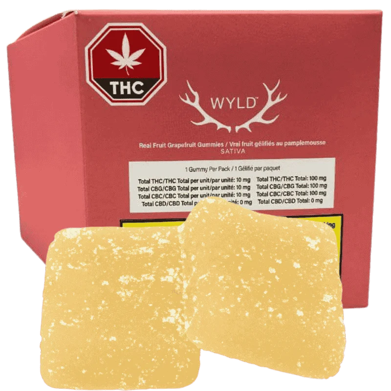 Wyld – Real Fruit Grapefruit Thc:Cbg:Cbc Gummies 10X1Pc – 40G