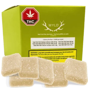 Wyld – Real Fruit Pear Thc:Cbg Gummies 10X1Pc – 40G