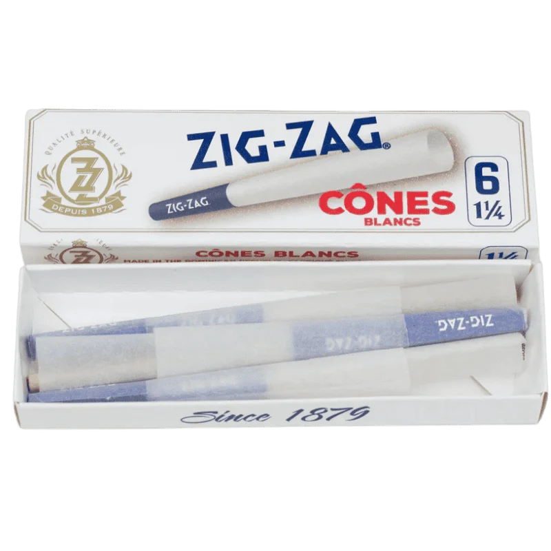 Zig Zag – White Cones – 6pk
