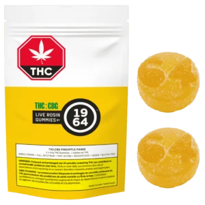 1964 – Pineapple Mango Live Rosin Thc:Cbg Chews – 8.4G