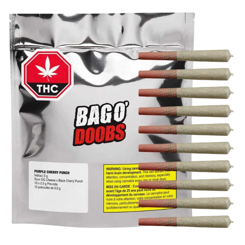 Big Bag O’ Buds – Purple Cherry Punch Pre-Rolls – 5g