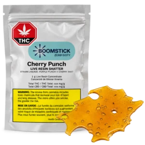 Boomstick – Cherry Punch Live Resin Shatter – 1g