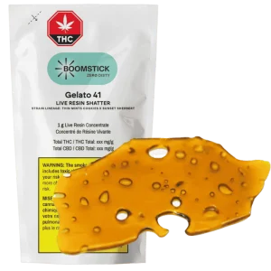 Boomstick – Gelato 41 Live Resin Shatter – 1G