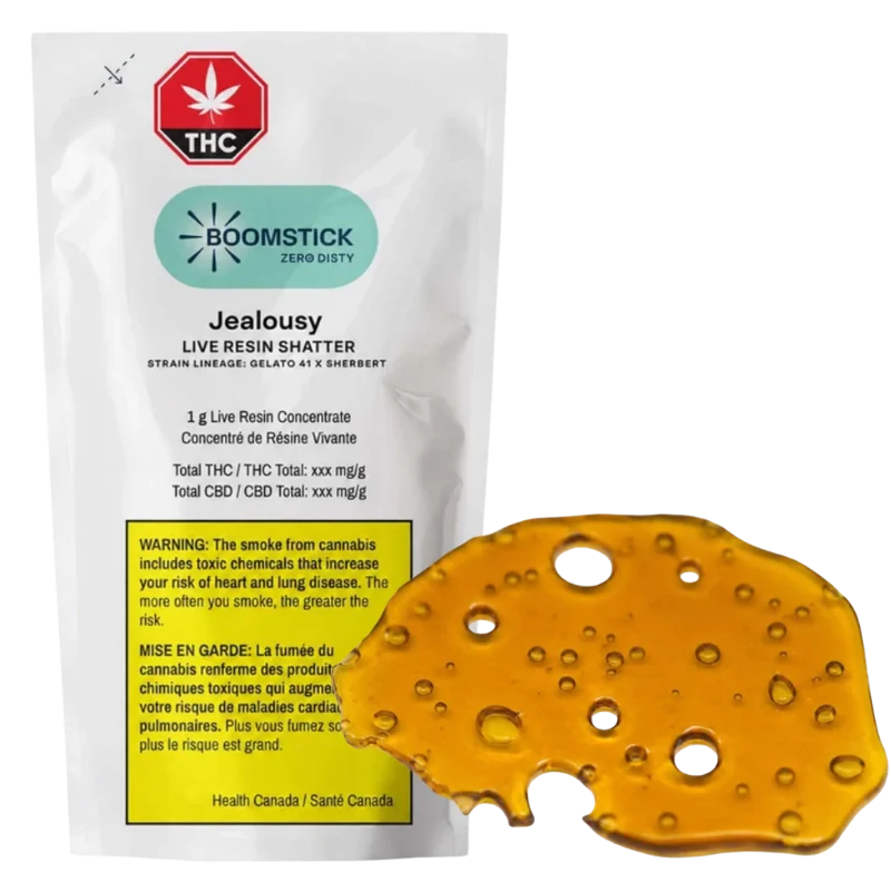Boomstick – Jealousy Live Resin Shatter – 1g