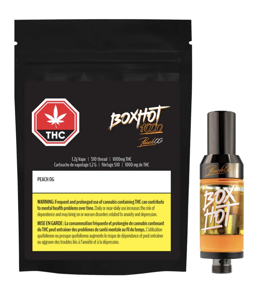 Boxhot 1000 – Peach Og Prefilled Vape – Peach Ring – Hybrid 1.2G