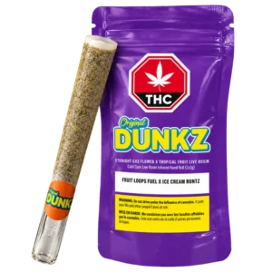 Original Dunkz Hashhole – Live Rosin Hash Hole Infused Pre-Roll Lto – 2g