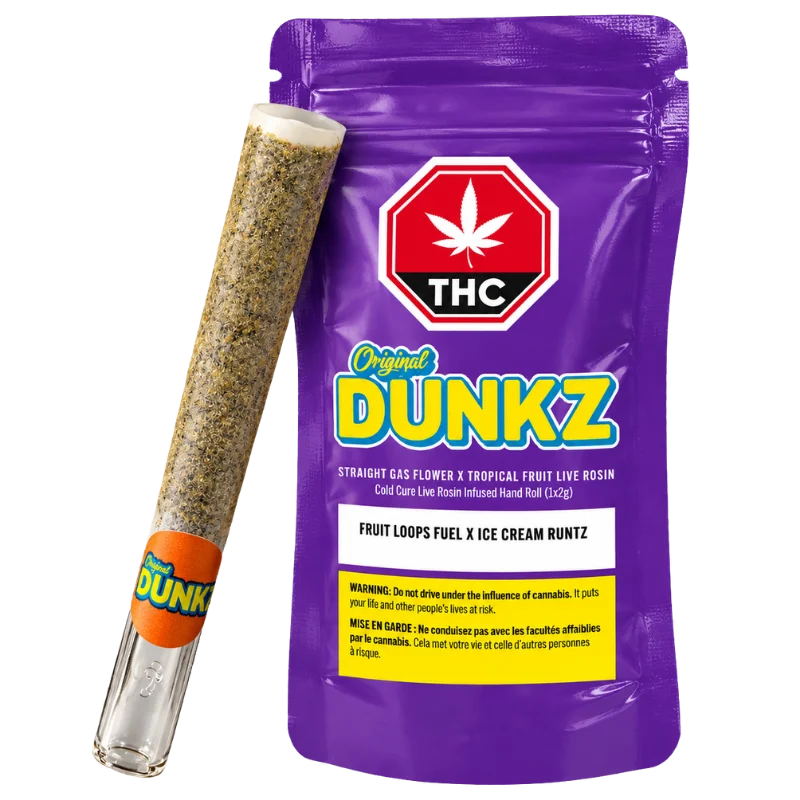 Original Dunkz Hashhole – Live Rosin Hash Hole Infused Pre-Roll Lto – 2g