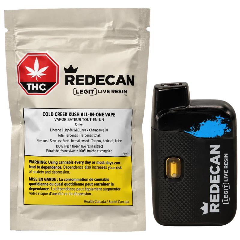 Redecan – Cold Creek Kush Legit Live Resin All-In-One Vape – 1.2g