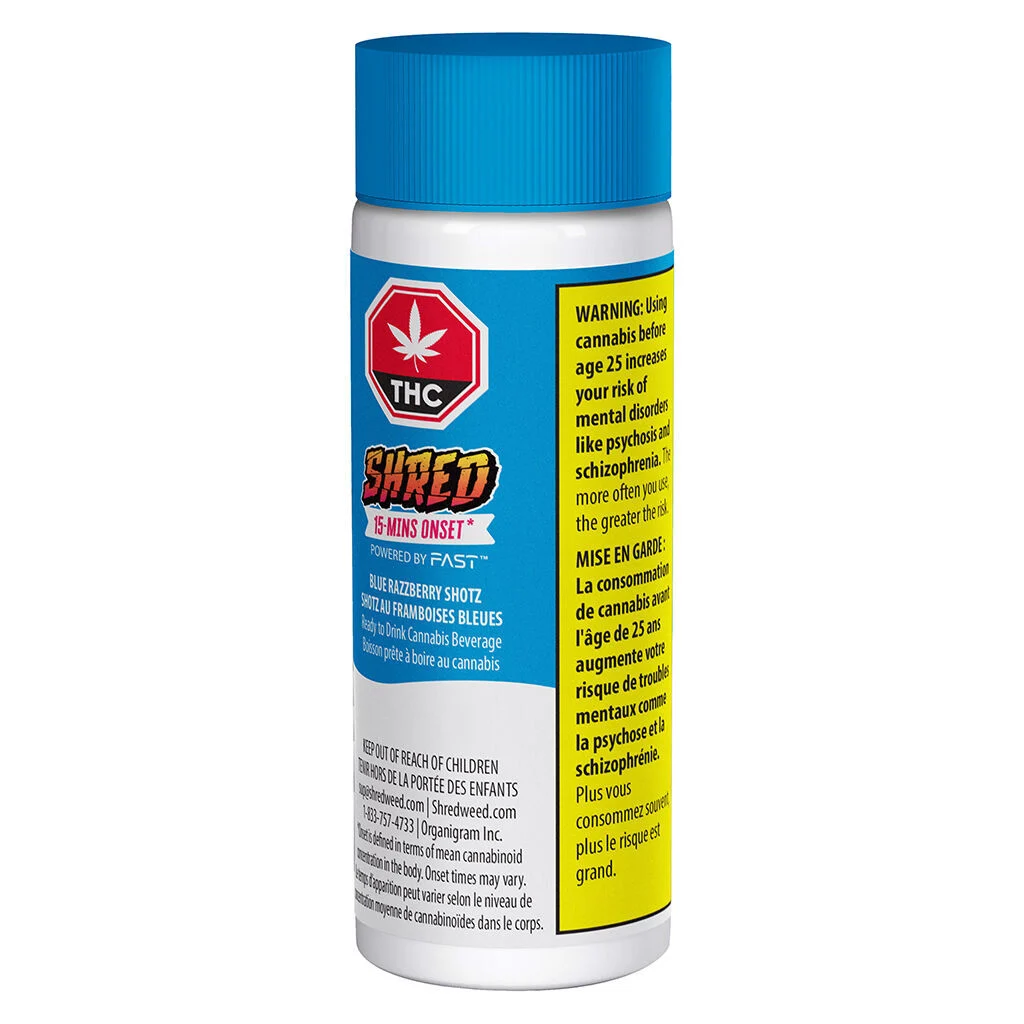Shred – Blue Razzberry Shotz – 65Ml