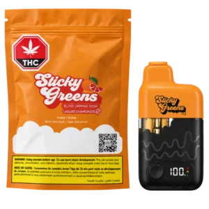 Sticky Greens – Blood Orange Mosa Diamond Blend Dripbar Aio – 0.95g