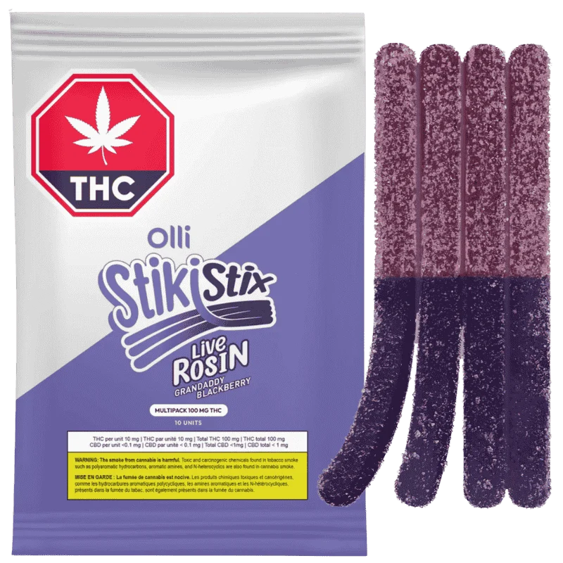 Stikistix – 100Thc Multi Live Rosin Grandaddy Blackberry Chews – 100G